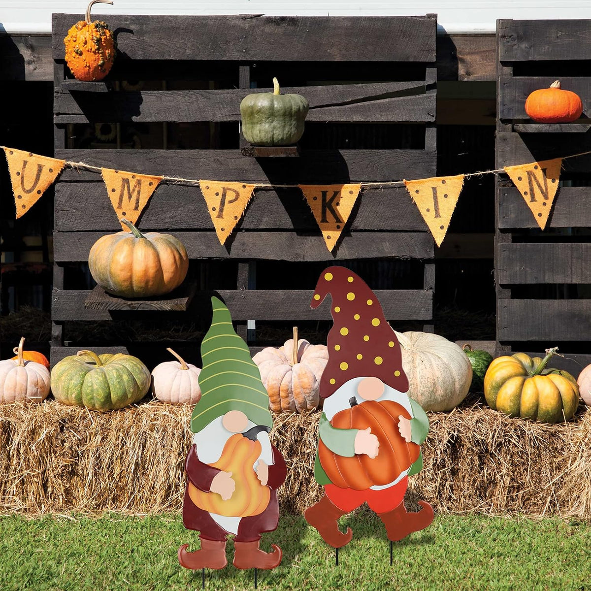 YEAHOME Decoraciones de otoño para el hogar al aire libre, paquete...