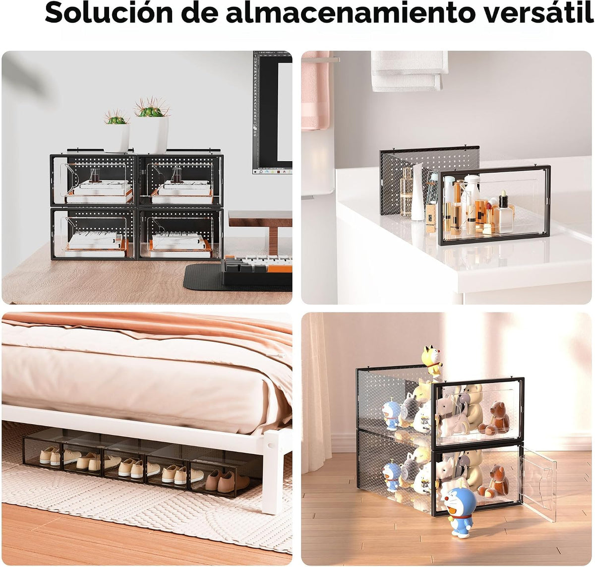 Foluck Paquete de 15 cajas organizadoras de almacenamiento de zapat...