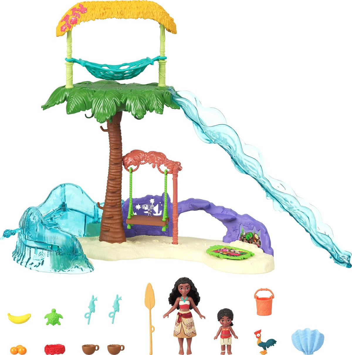 Mattel Disney Moana 2 Juguetes, Set de juego de aventura en la isla...