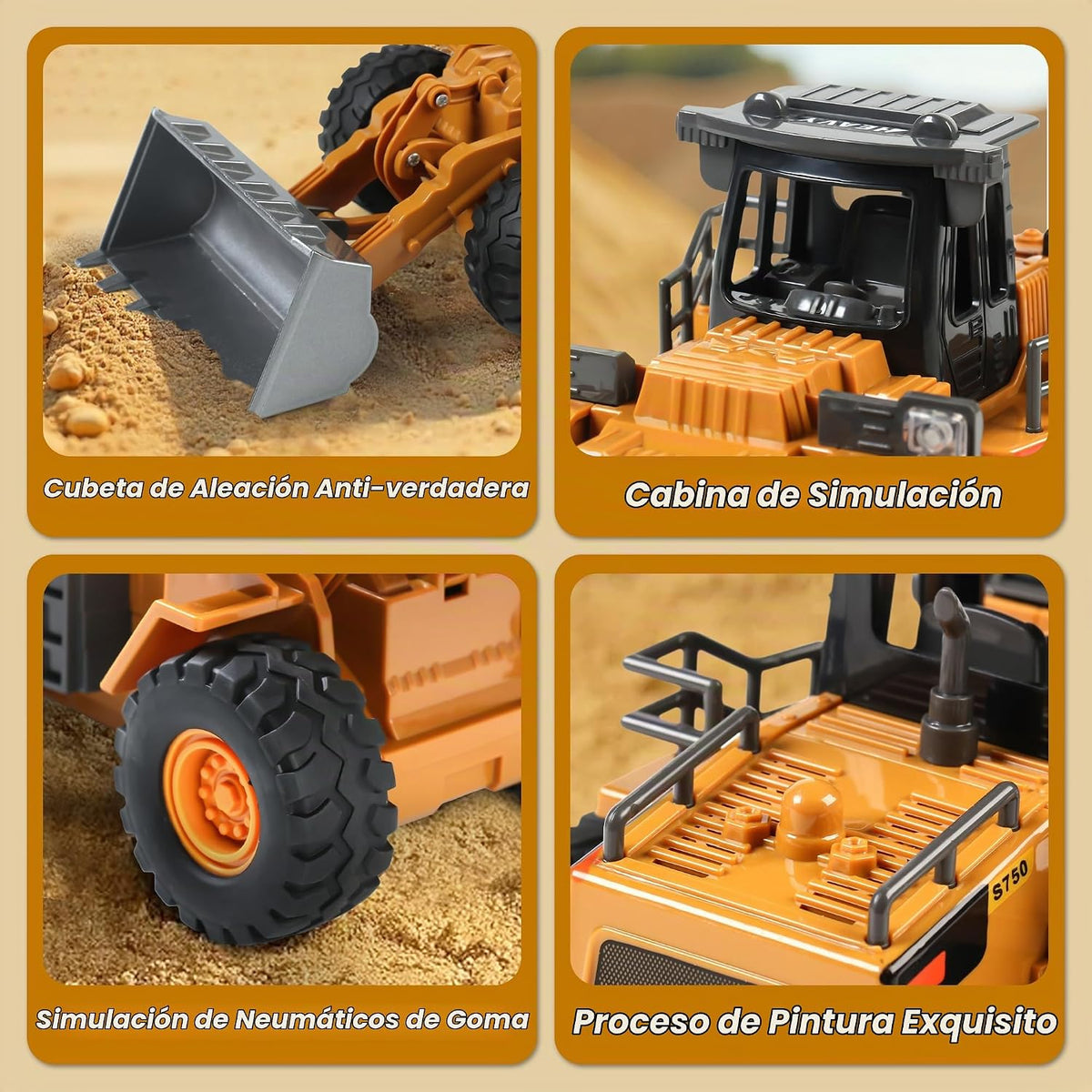 Dwi Dowellin Excavadoras a control remoto, cargador frontal con con...