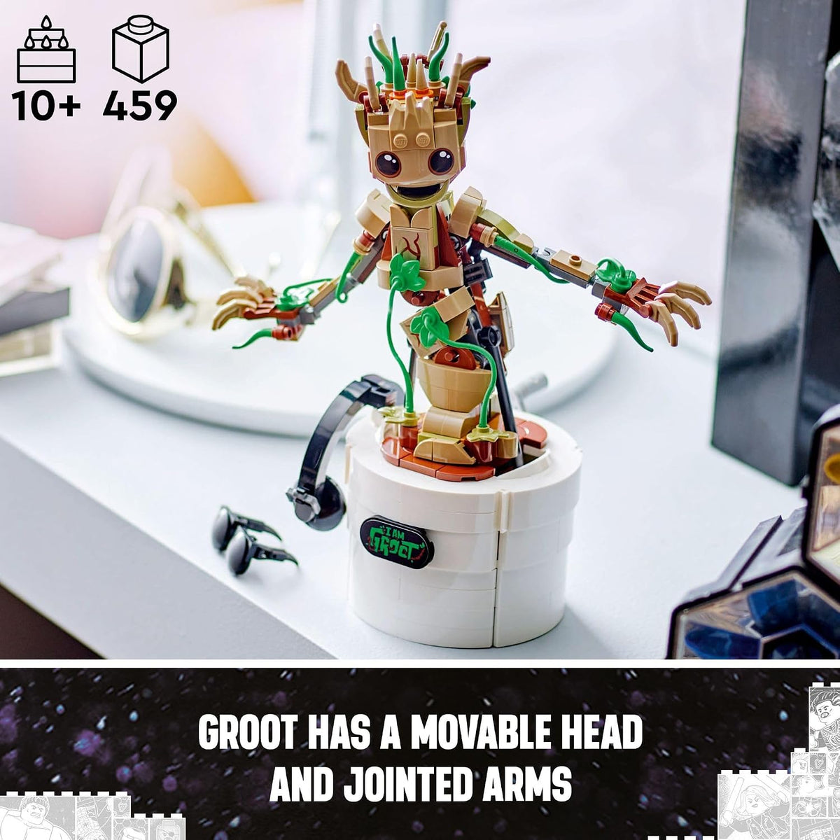 LEGO Marvel Dancing Groot, Guardianes de la Galaxia, regalo de cump...