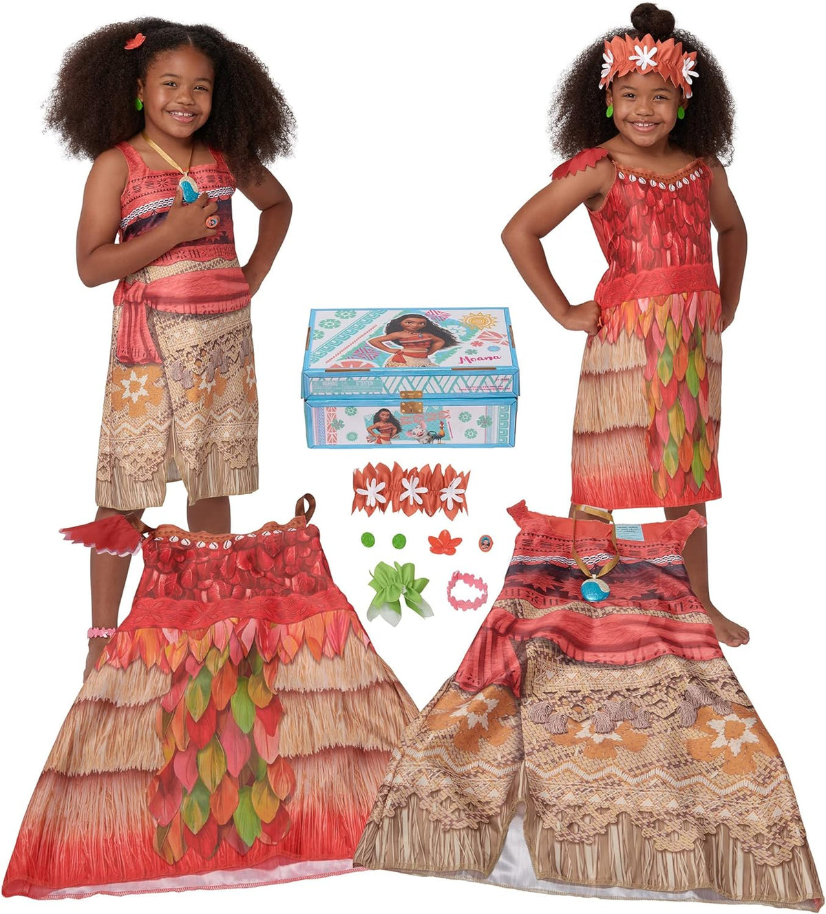 Disney Princess Dress Up Moana Trunk - Juego de isla de 11 piezas 4...