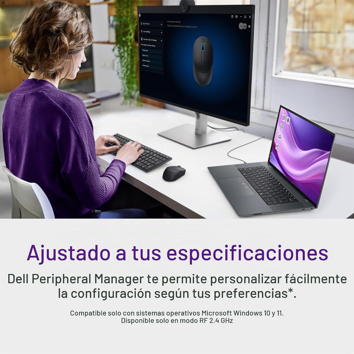Dell Mouse inalámbrico profesional MS355, clic silencioso, Bluetoot...