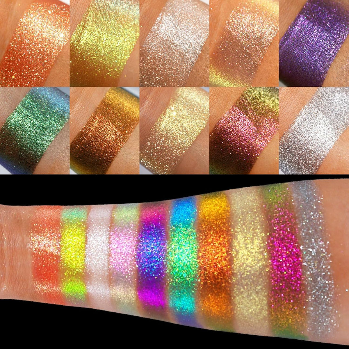 UCANBE Paleta de sombra de ojos multicromática camaleón, 10 colores...