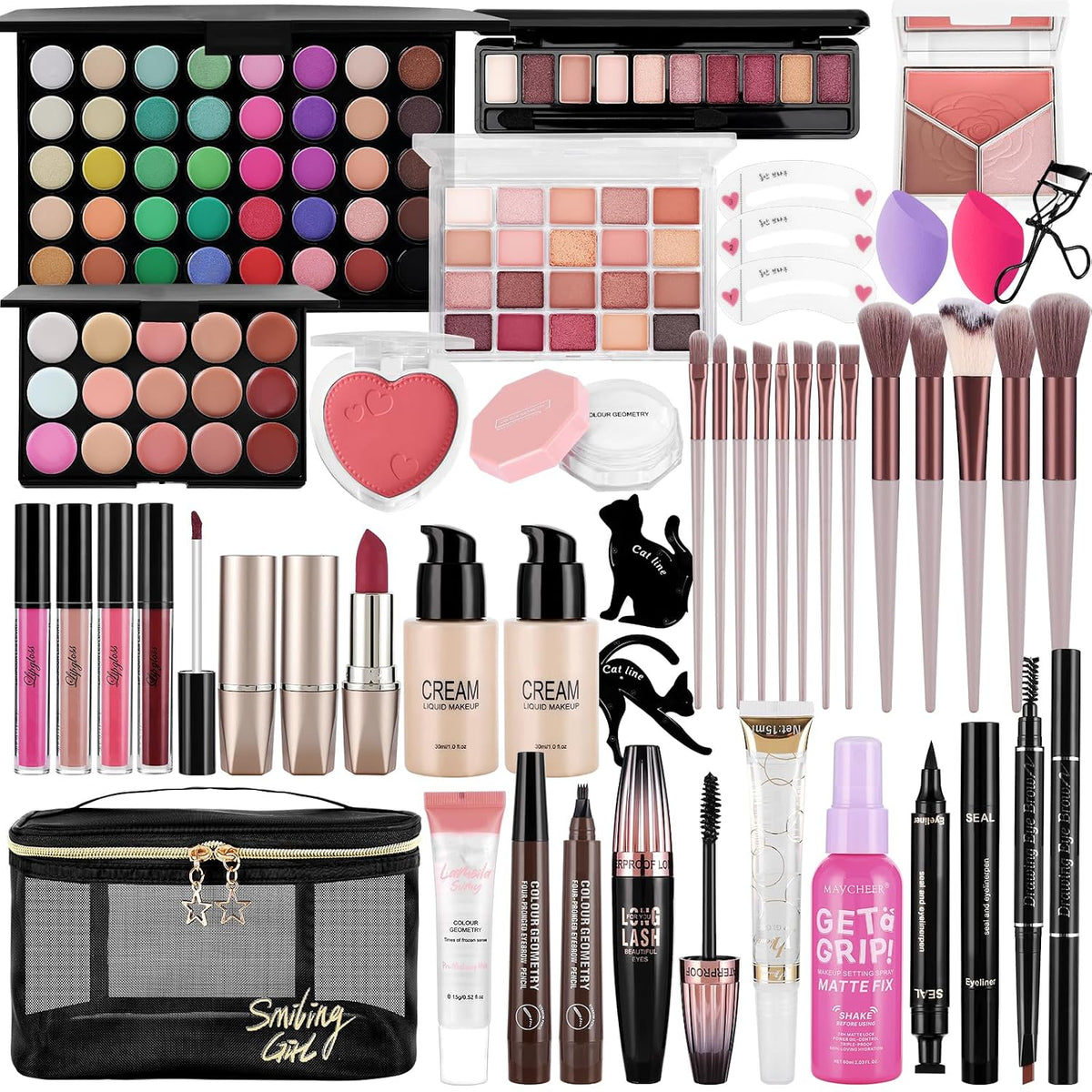 Kit de maquillaje para mujeres: paleta de sombra de ojos de base |...