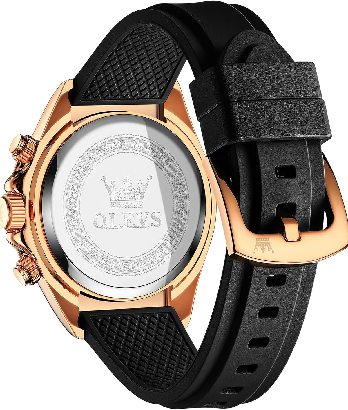 OLEVS Relojes de pulsera analógicos de cuarzo para hombre, cronógra...