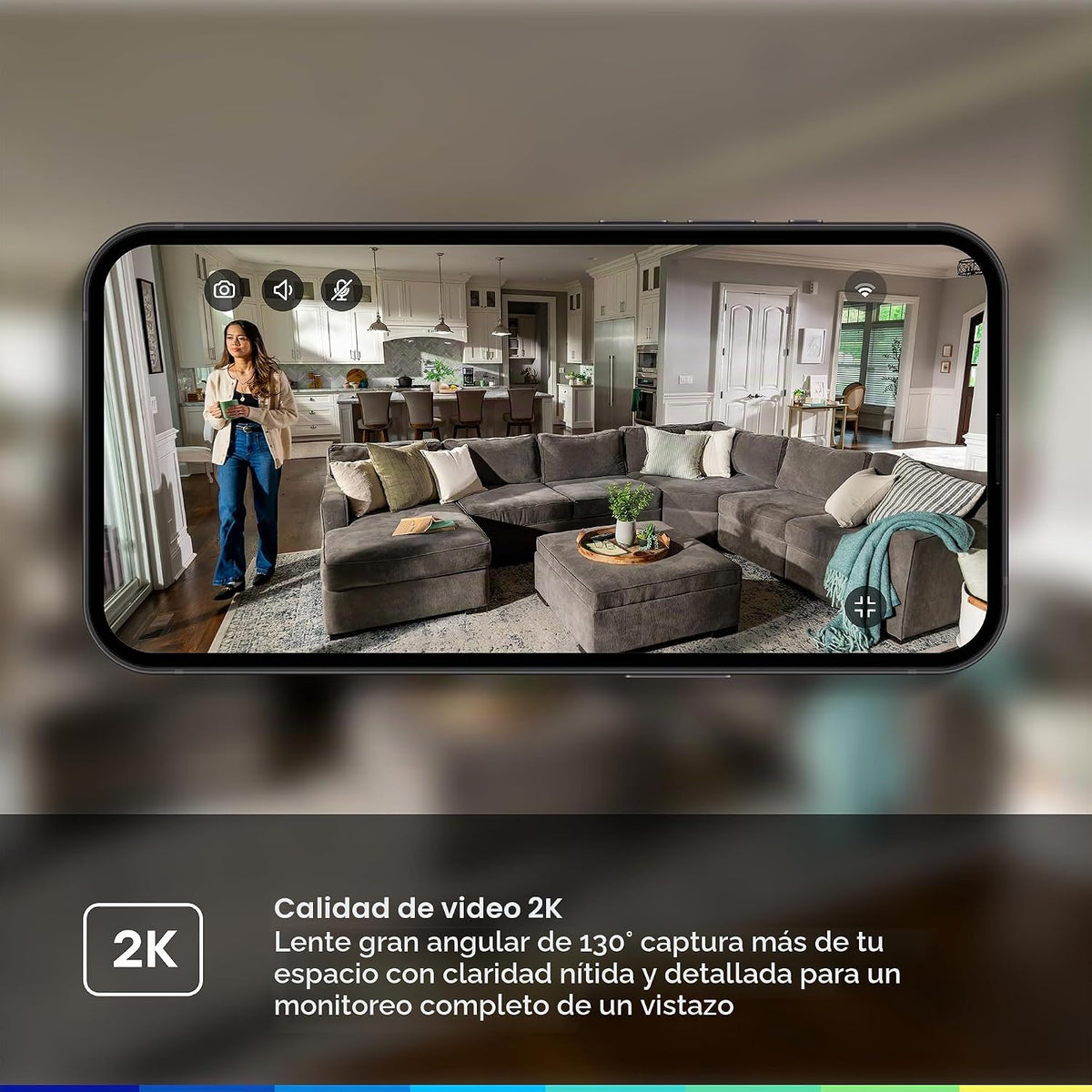 myQ - Cámara de seguridad enchufable para interiores Gen 2 \u2013 C...