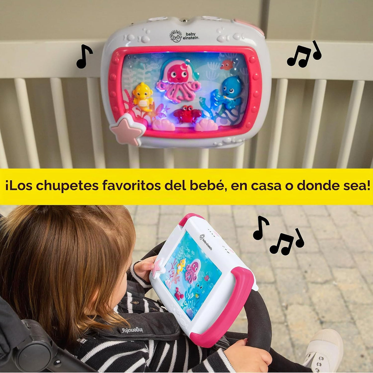 Baby Einstein Juego de regalo 2 en 1 Sea Dreams Soother, máquina de...