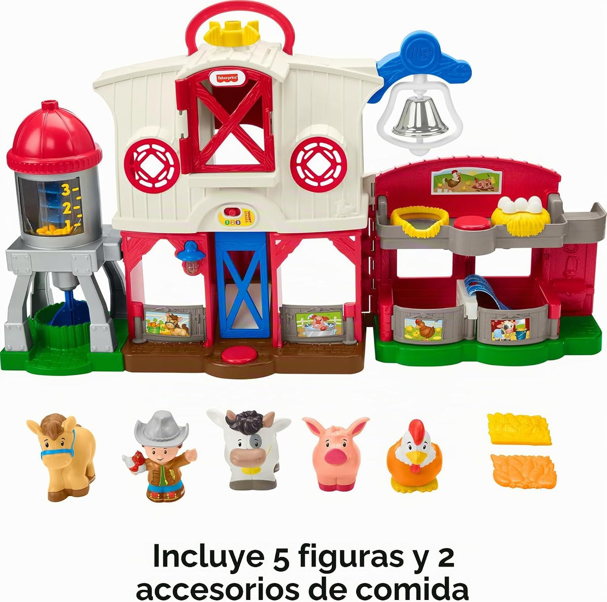 Juego de granja de personas pequeñas que cuidan animales de Fisher-...