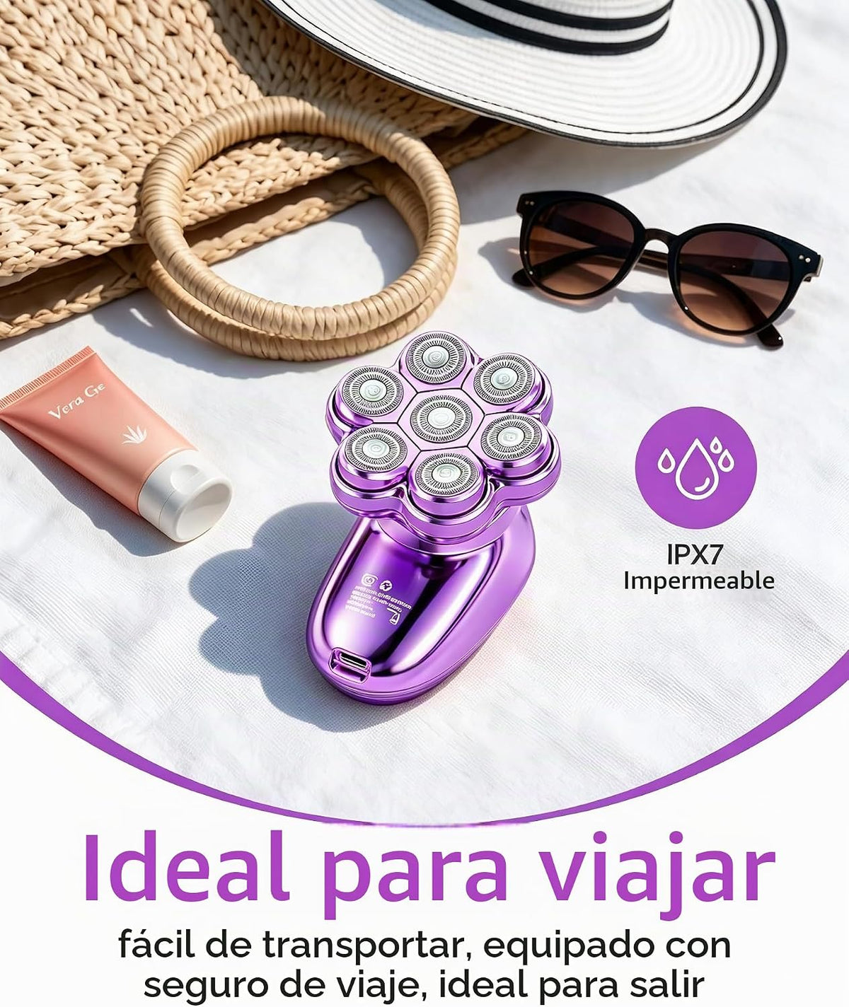 Maquinillas de afeitar eléctricas 5 en 1 para mujer, afeitadora de...