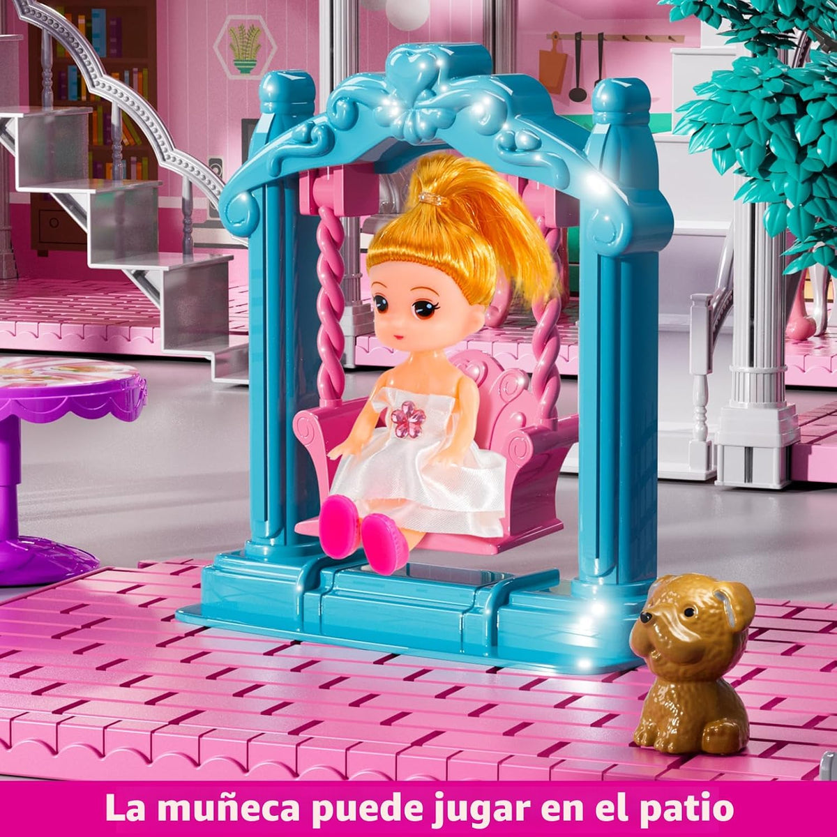 JUKUDAHU Villa de 4 pisos para niñas de 3 a 8 años - 11 habitacione...