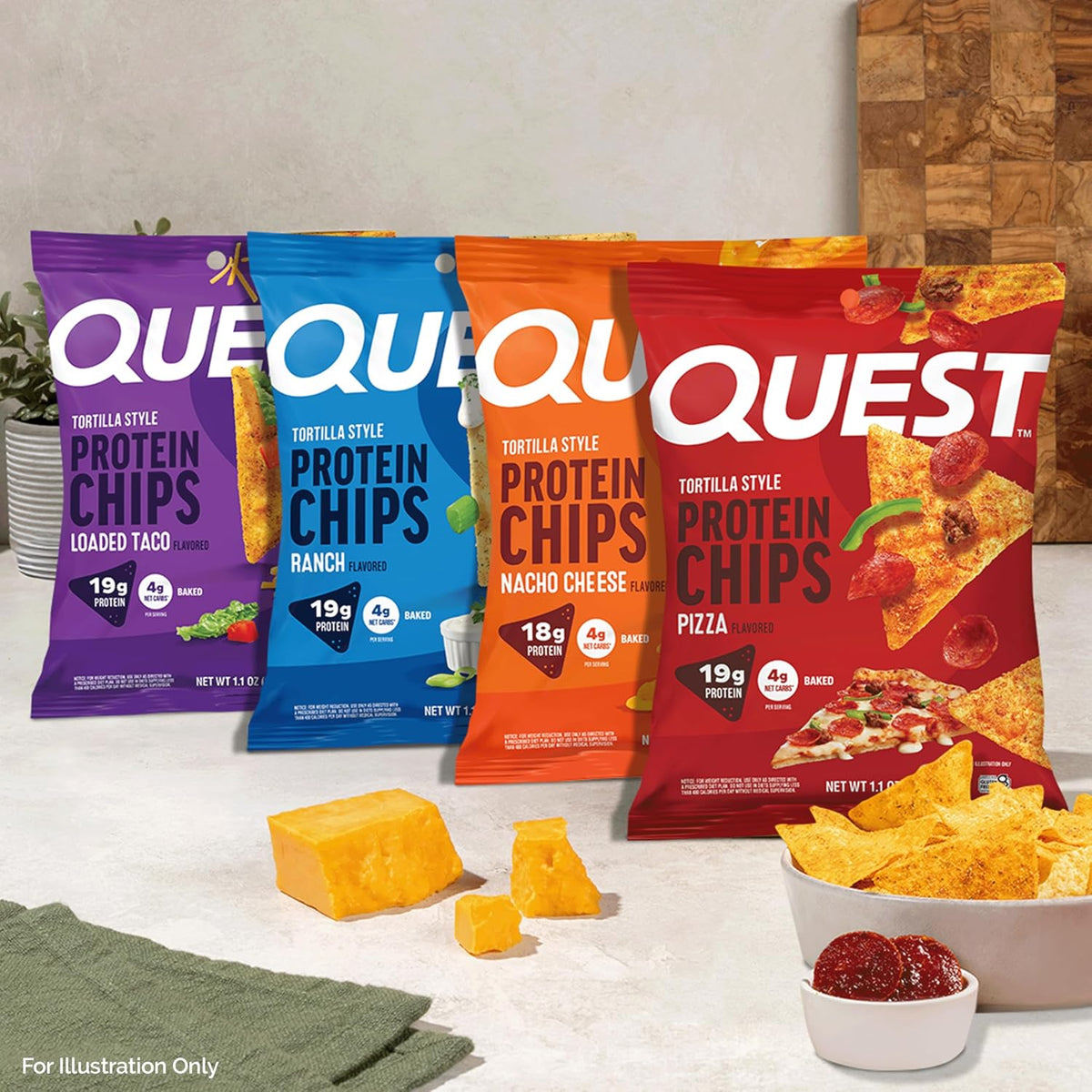 Quest Nutrition Tortilla Style Protein Chips, paquete variado de bo...