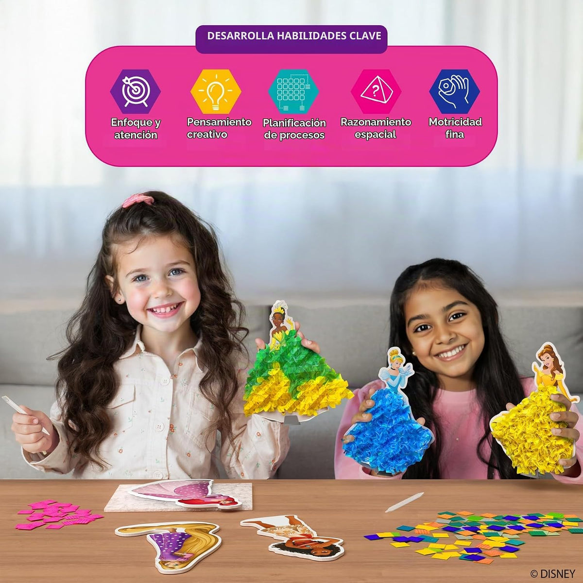 Skillmatics Poke-in Art - Princesas Disney, kit de manualidades de...