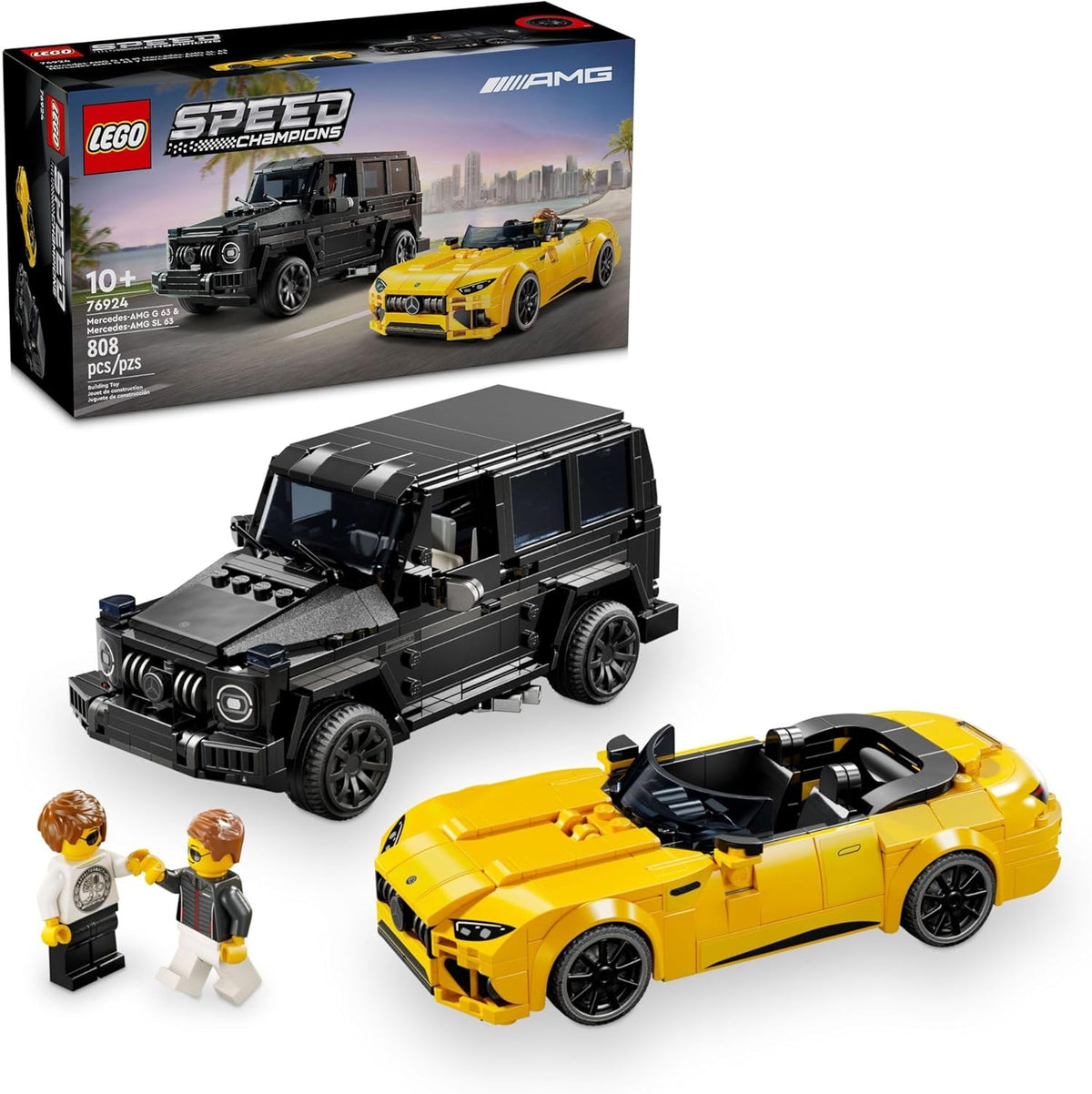 LEGO Speed Champions Mercedes-AMG G 63 & SL 63 - Juguetes de co...