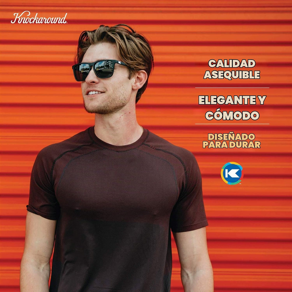 Knockaround Gafas de sol polarizadas cuadradas para hombres y mujer...