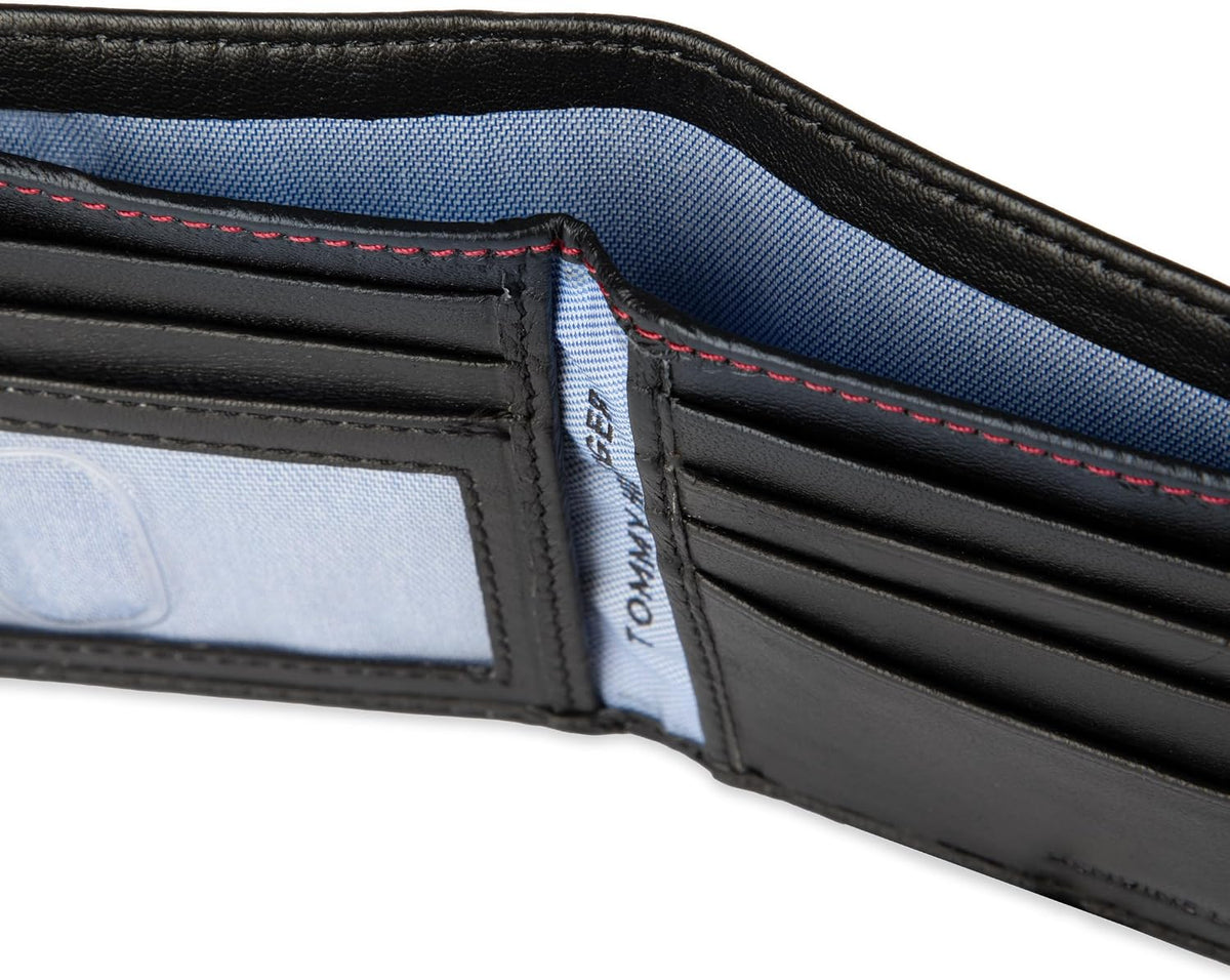 Tommy Hilfiger Cartera Passcase para hombre con ventana de identifi...