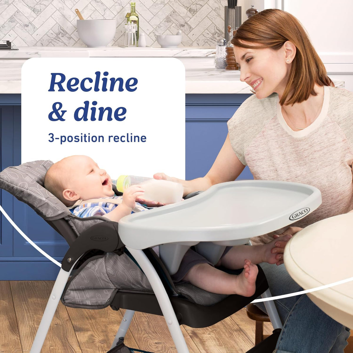 Graco Slim Snacker Trona, Batidor | Ultra delgado y compacto, de pi...