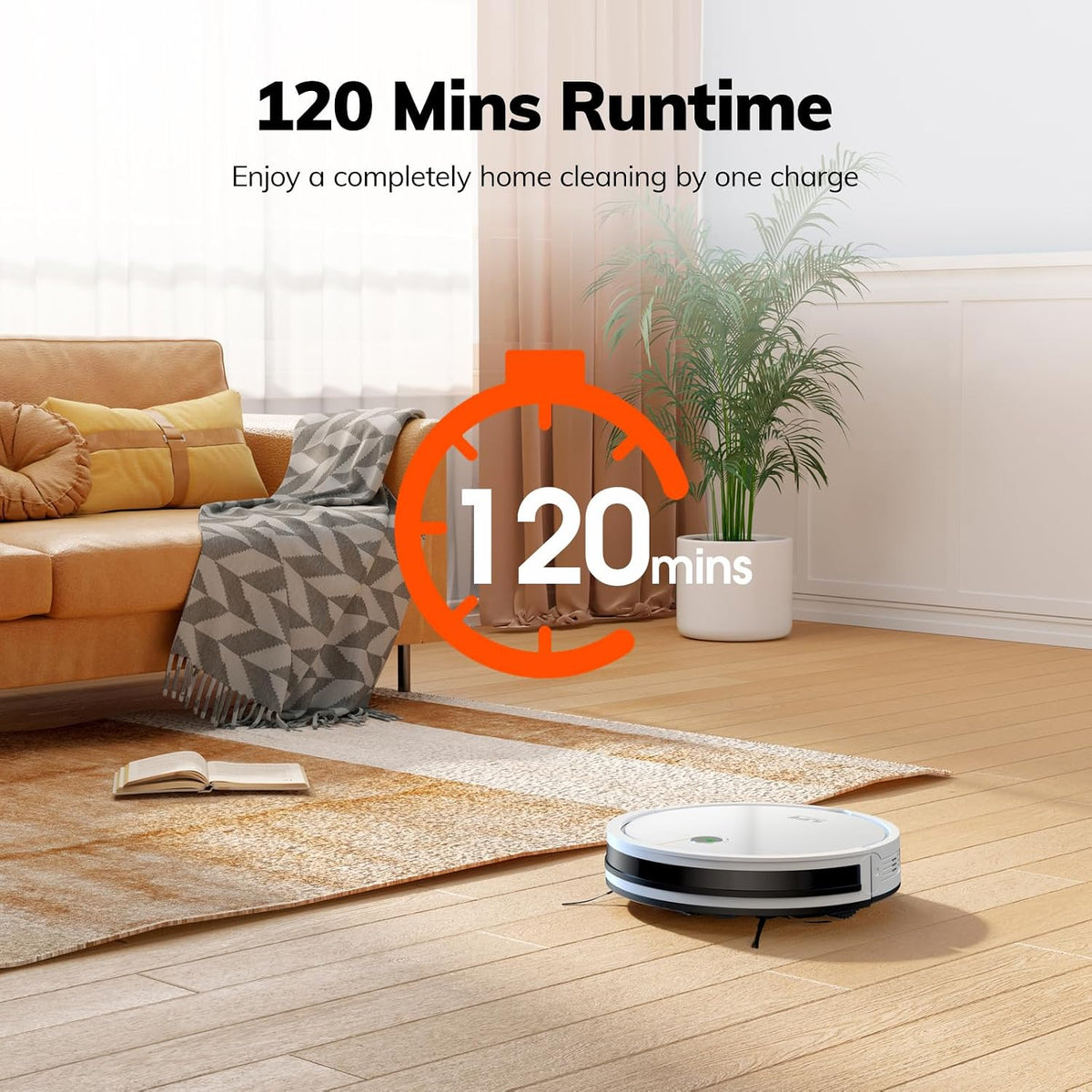 ILIFE V2 Robot Aspirador, succión sin enredos, color blanco | 120 m...