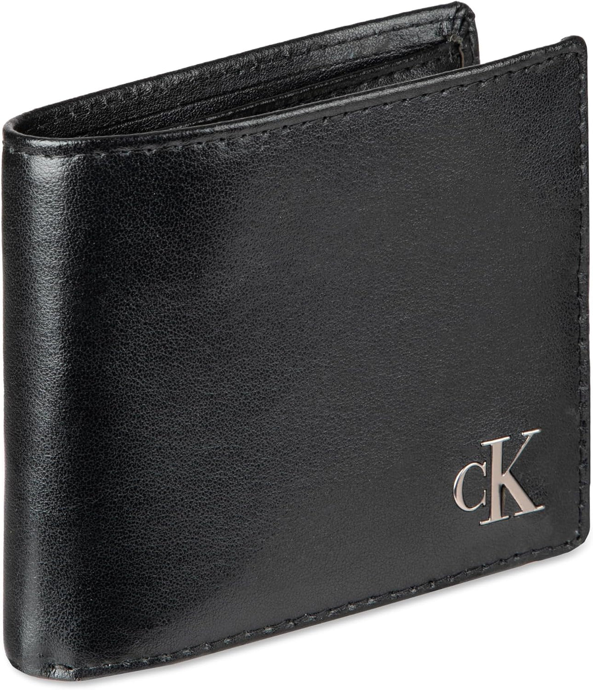 Calvin Klein Billetera plegable minimalista de cuero RFID para homb...