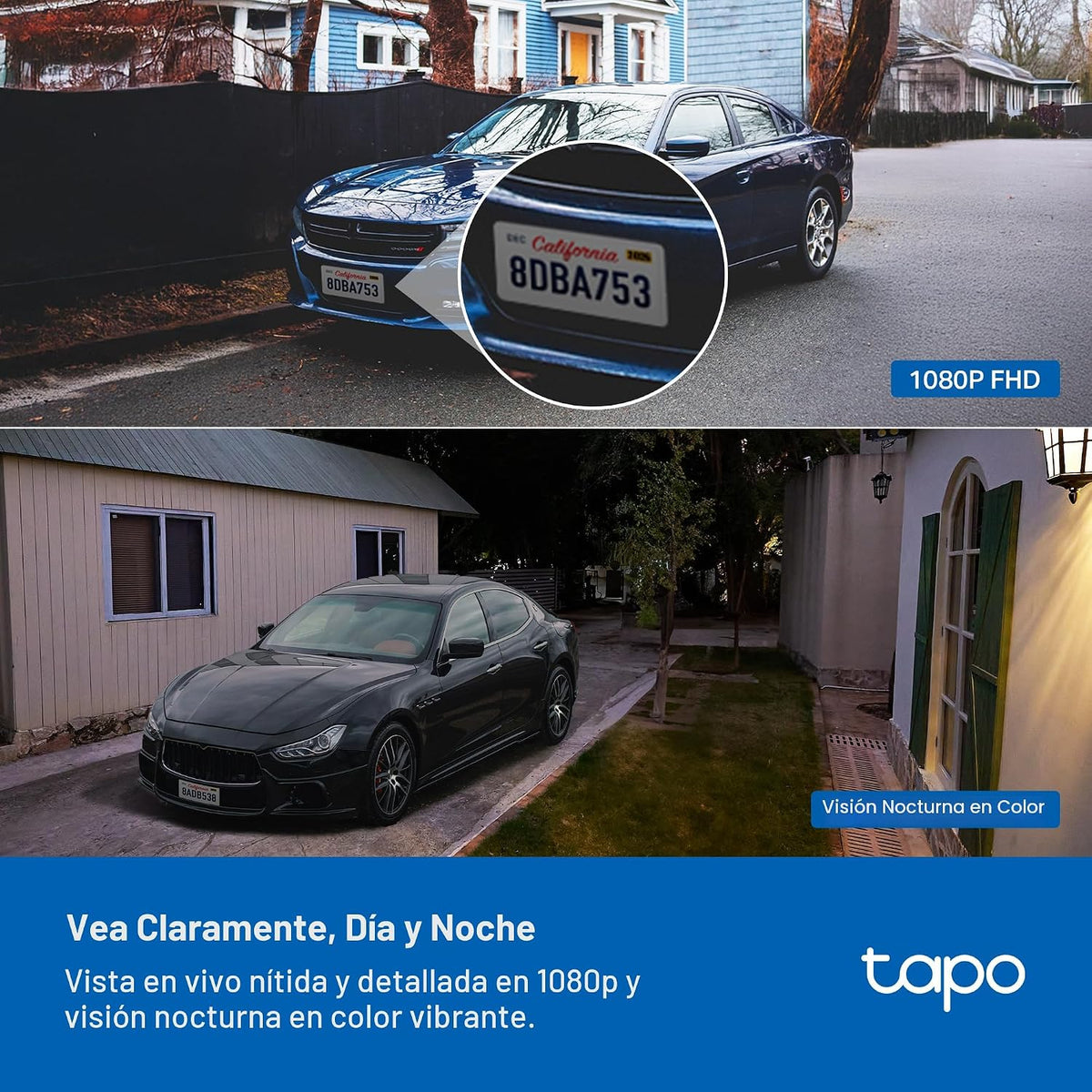 Cámara de seguridad inalámbrica para exteriores Tapo 1080p, batería...