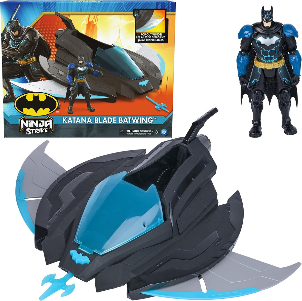Vehículo de juguete DC Comics Ninja Strike Katana Blade Batwing | A...