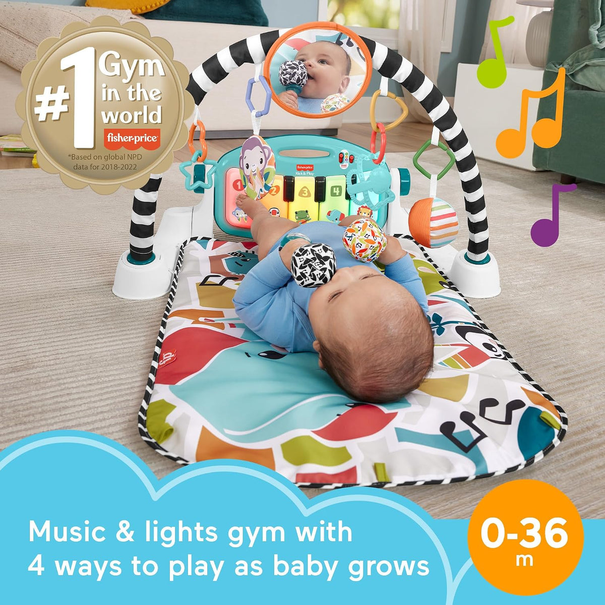 Conjunto de juguetes musicales para bebés Fisher-Price Glow and Gro...