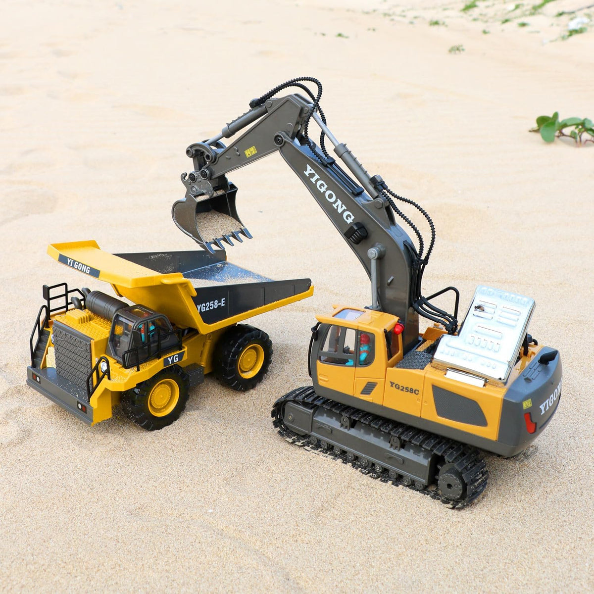 Dwi Dowellin Excavadora de control remoto juguetes para niños, exca...
