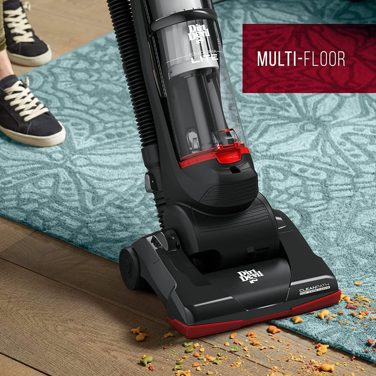 Dirt Devil Endura Lite - Aspiradora vertical sin bolsa para alfombr...