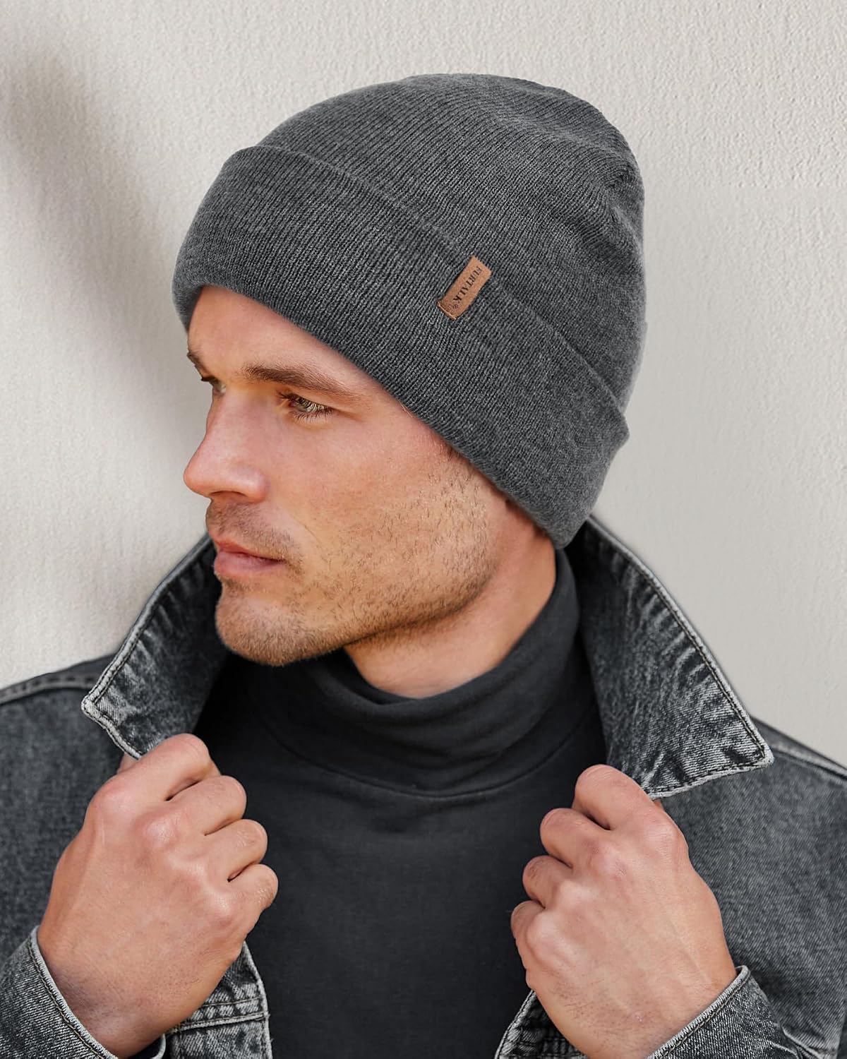 FURTALK Gorro de invierno con forro polar para hombre, doble capa,...
