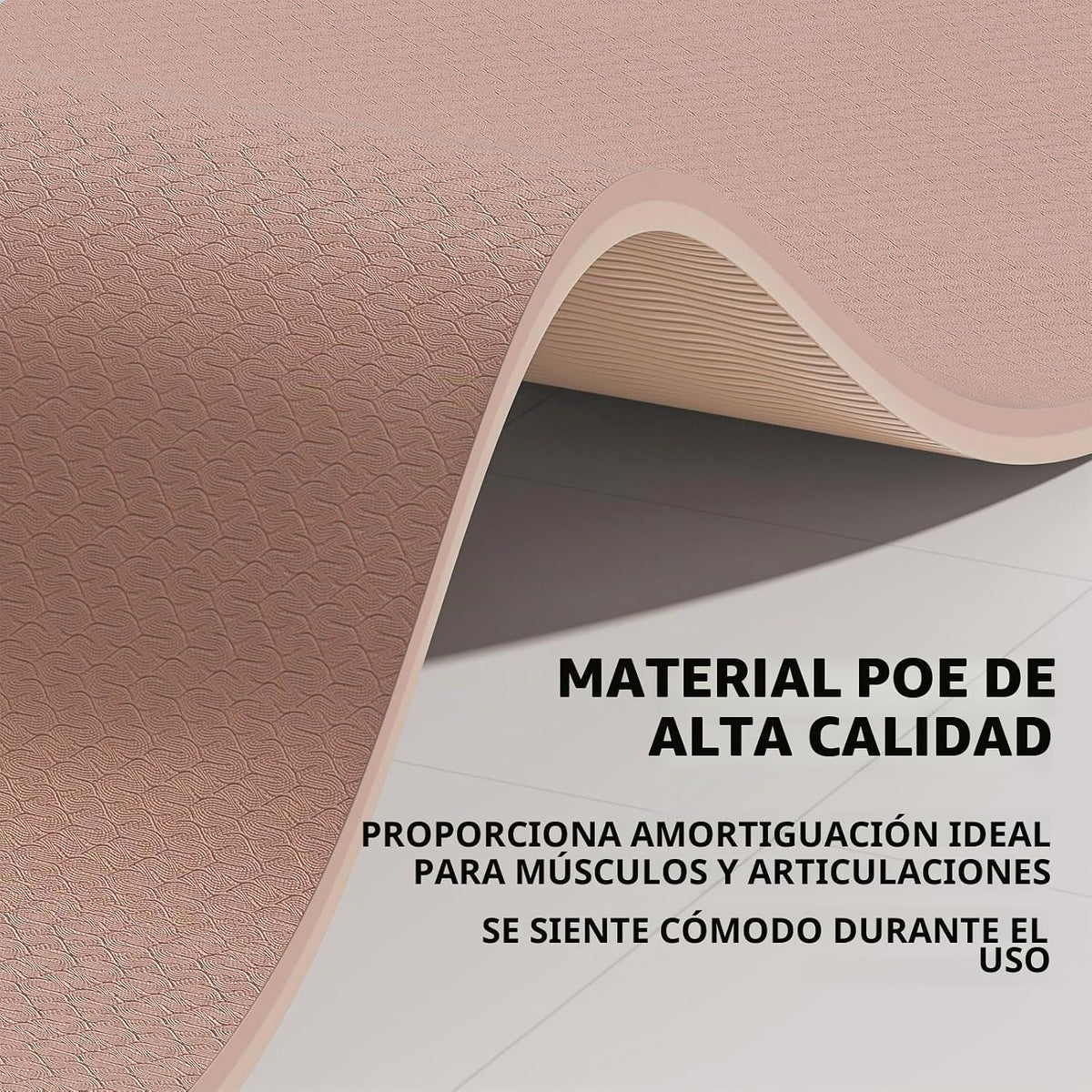 Esterilla grande de yoga de 8 mm (6' x 4') - Extra larga y...