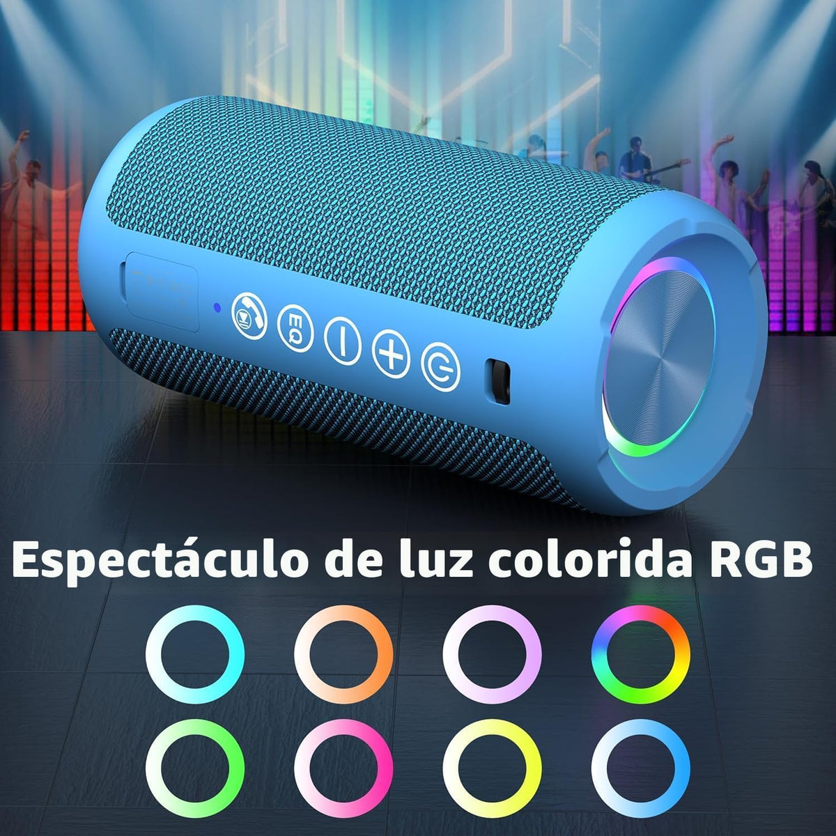 Ortizan X10 Altavoz Bluetooth Portátil, IPX7 Resistente al Agua, In...