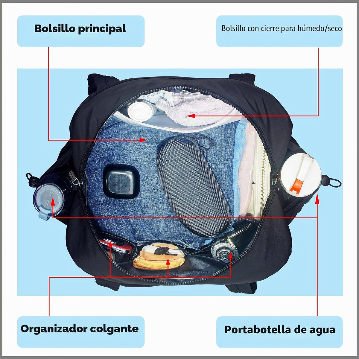 MZTUE Bolso mediano para pañales, bolso de hombro y cruzado para mamá