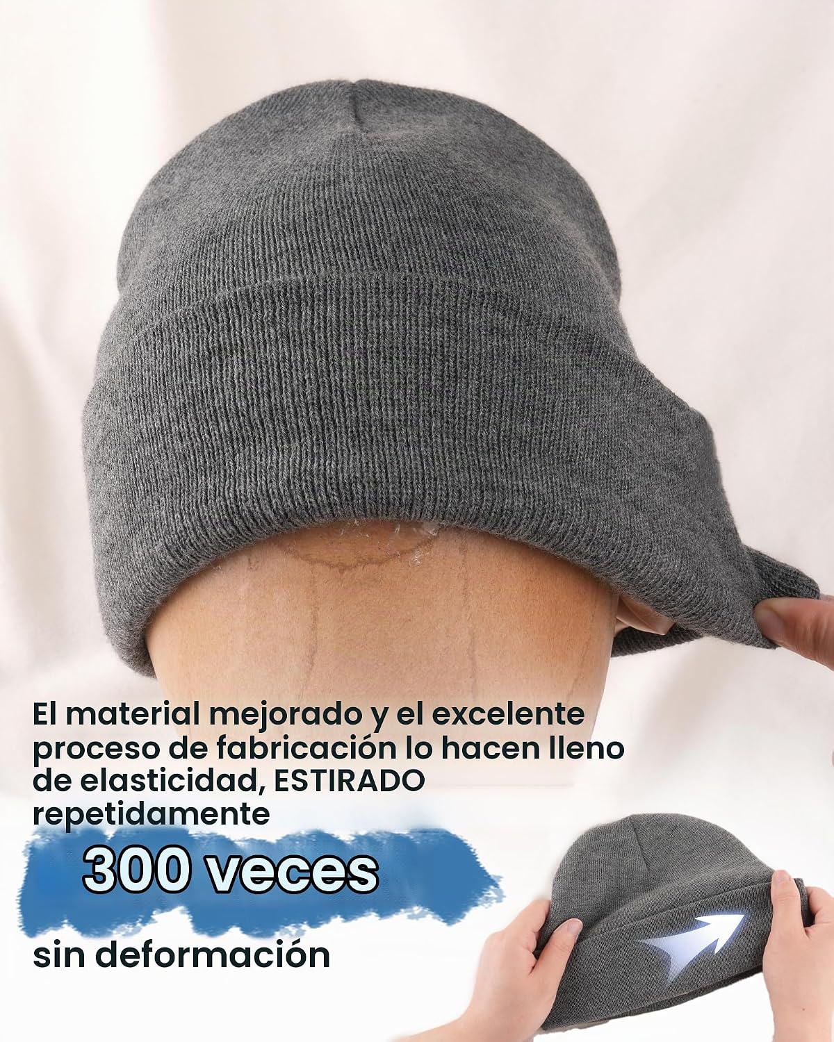FURTALK Gorro para Hombres y Mujeres con Puños Tejido Grueso Unisex...