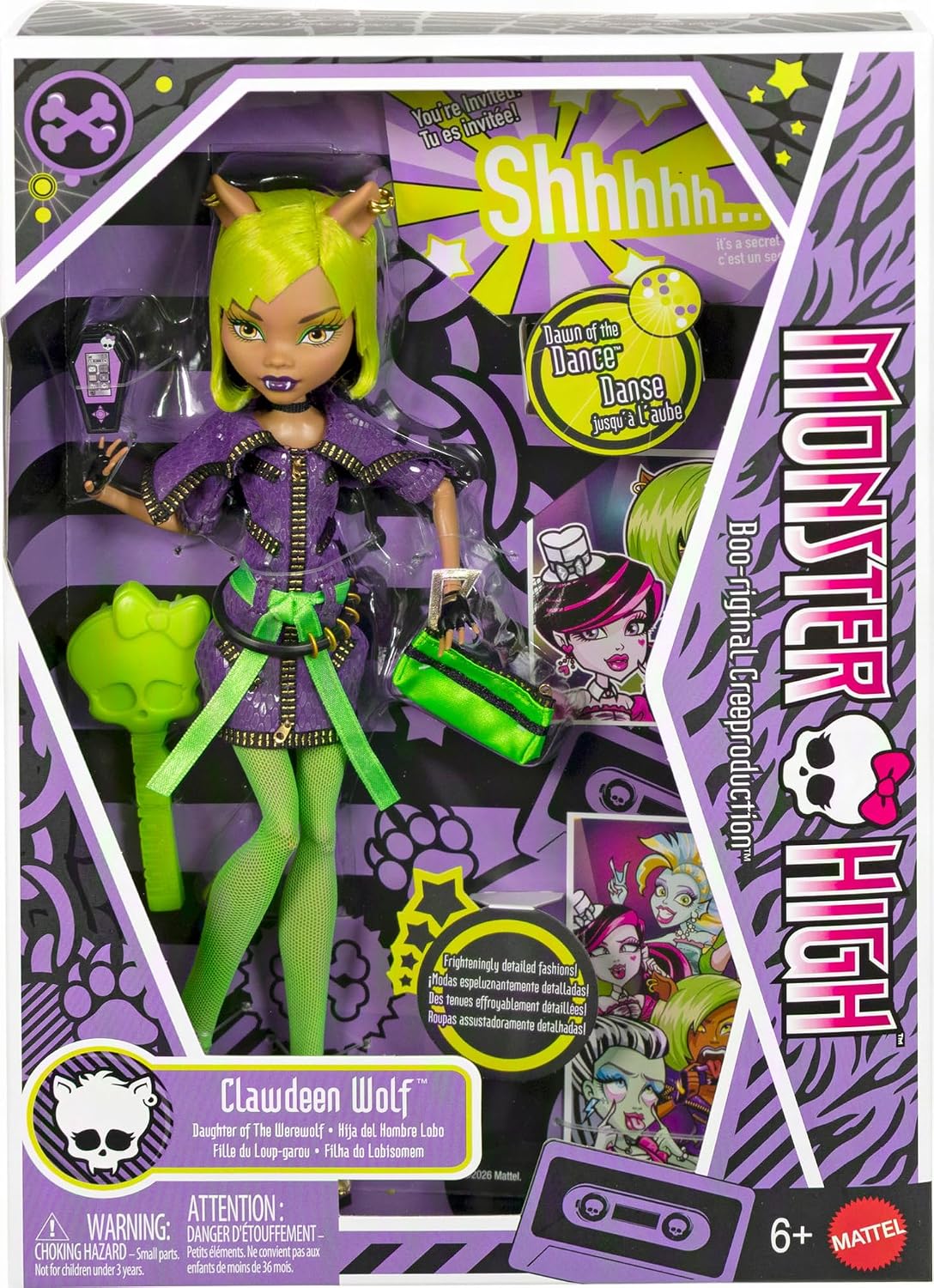 Monster High Muñeca de reproducción Dawn of the Dance Clawdeen Wolf...