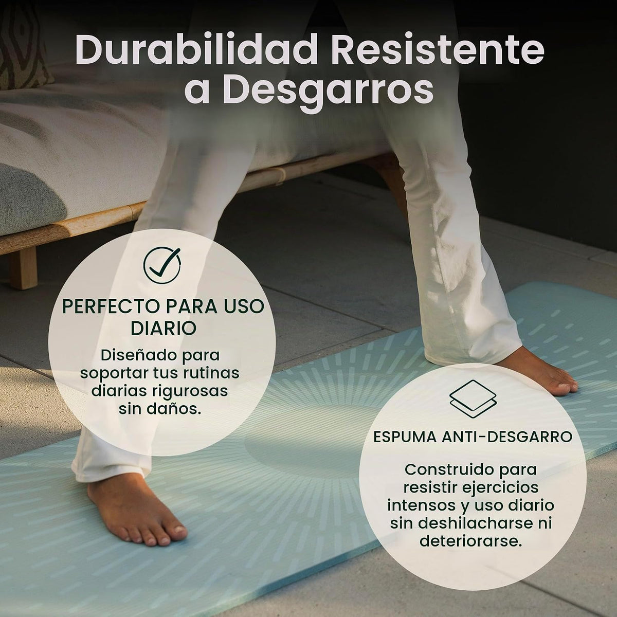 Retrospec Solana - Tapete de yoga grueso de 1\/2 pulgada antidesliz...