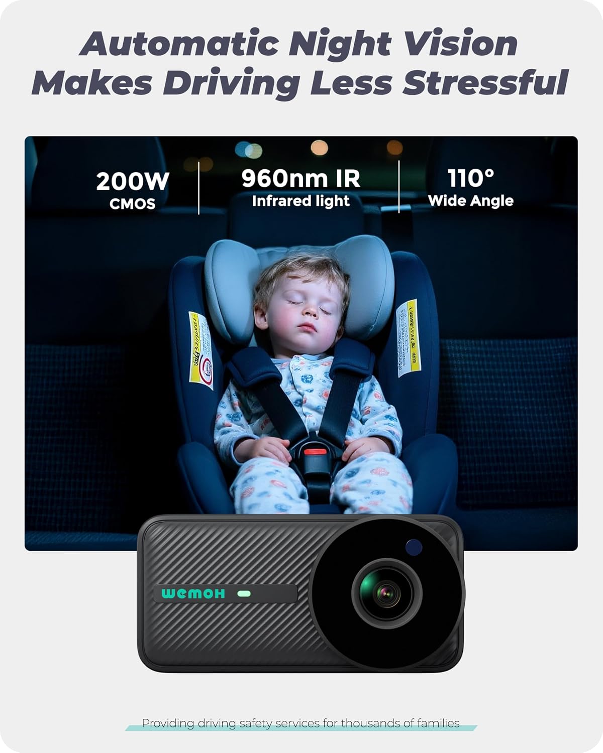 WEMOH Cámara magnética del coche del bebé con el monitor de 5"...