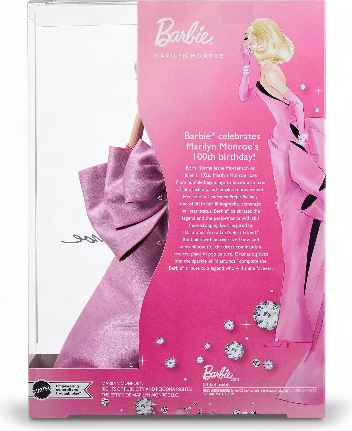 Barbie Marilyn Monroe Signature - Muñeca coleccionable | Vestido ro...