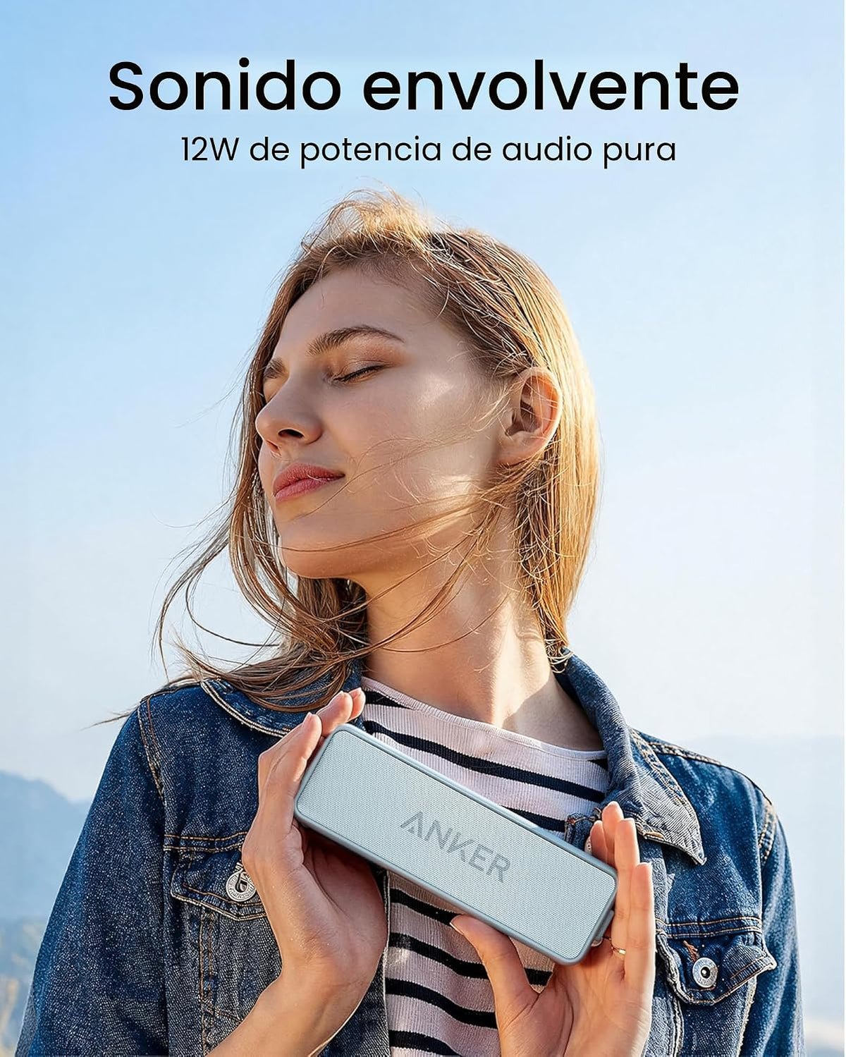 Altavoz Bluetooth portátil Anker soundcore 2, tiempo de reproducció...