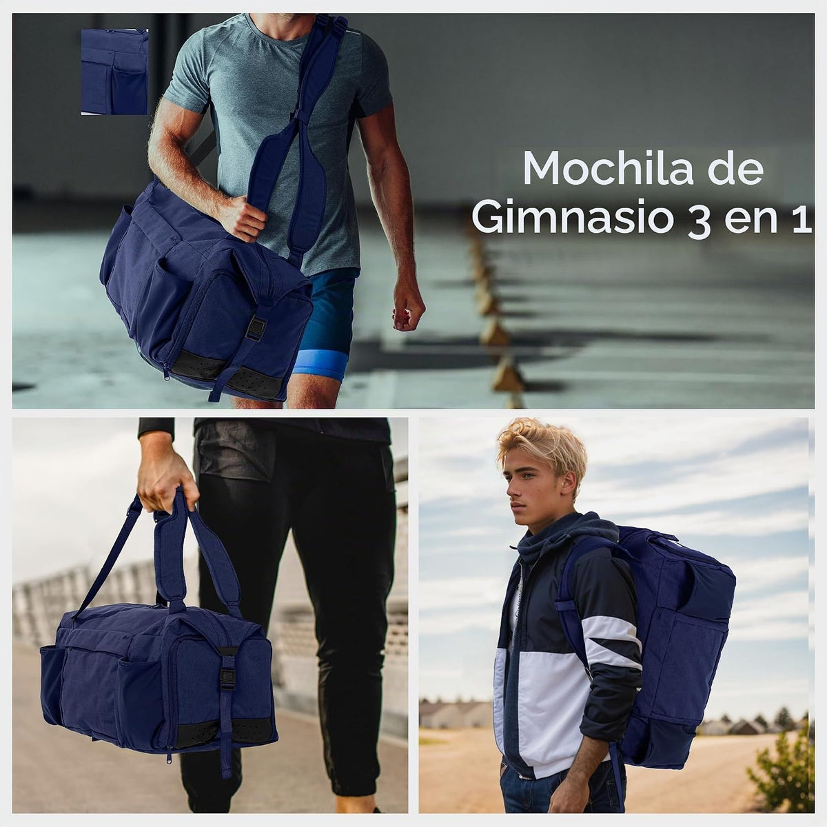 Kookoomia Mochila de gimnasio con compartimento para zapatos y bols...
