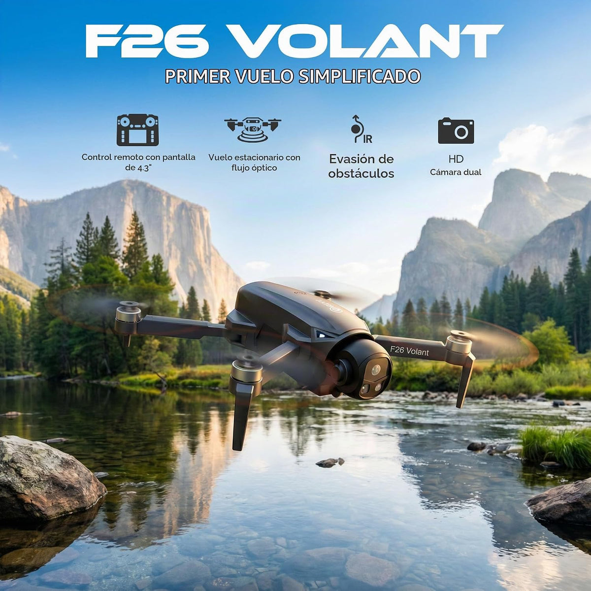 Contixo F26 Volant Drone con controlador de pantalla de 4.3", F...