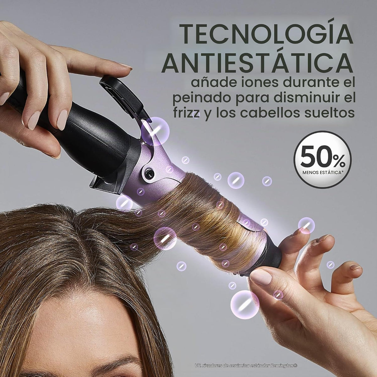 Remington Rizador con clip antiestático de 1.5 pulgadas con protecc...