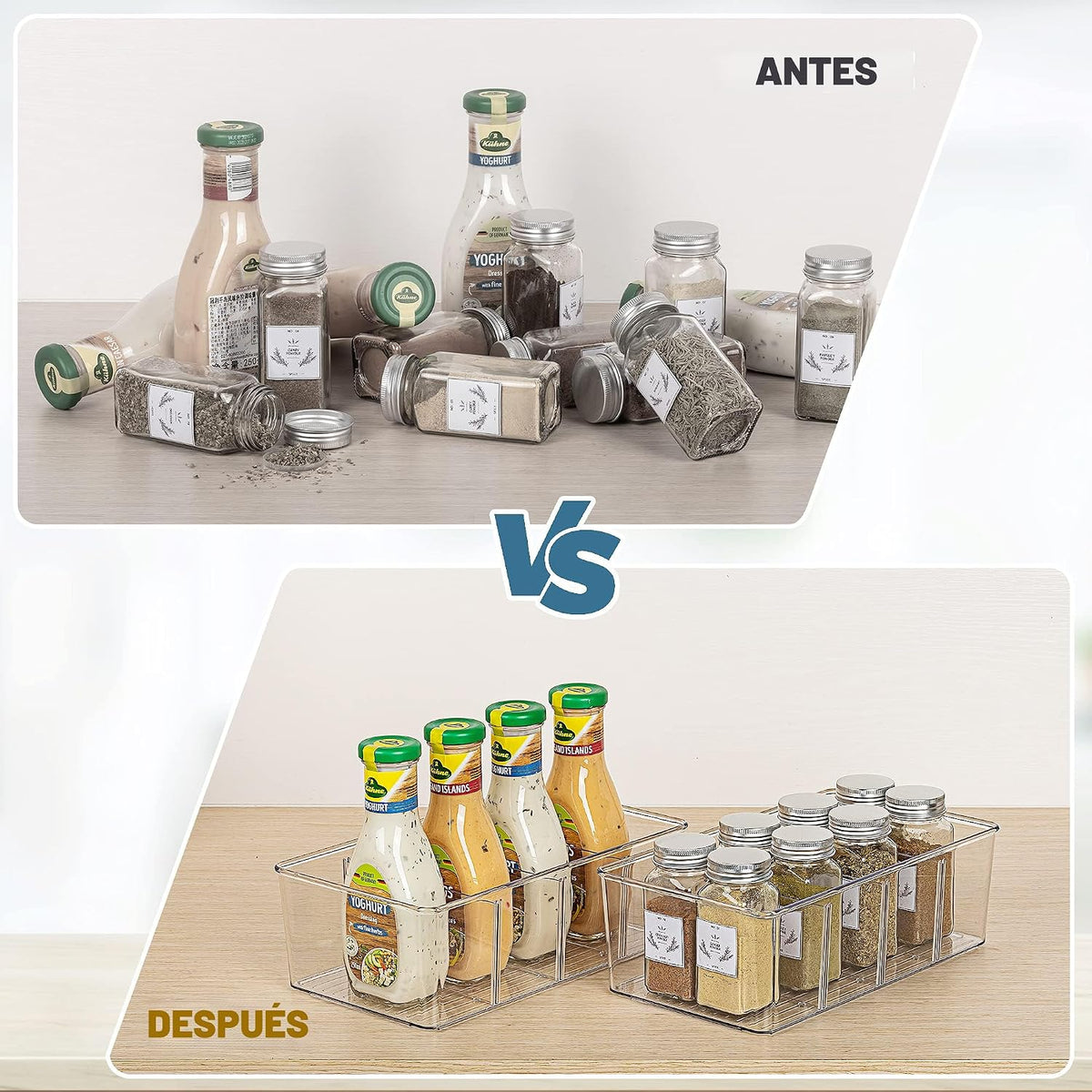 Vtopmart - Paquete de 2 recipientes organizadores de almacenamiento...