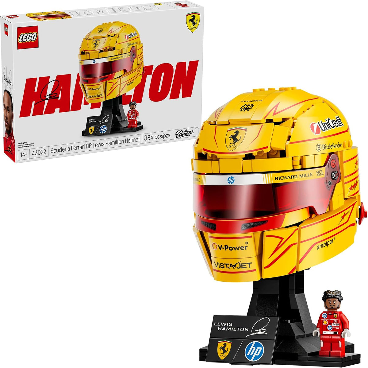 LEGO Editions Scuderia Ferrari HP Lewis Hamilton Casco 43022 | Jueg...