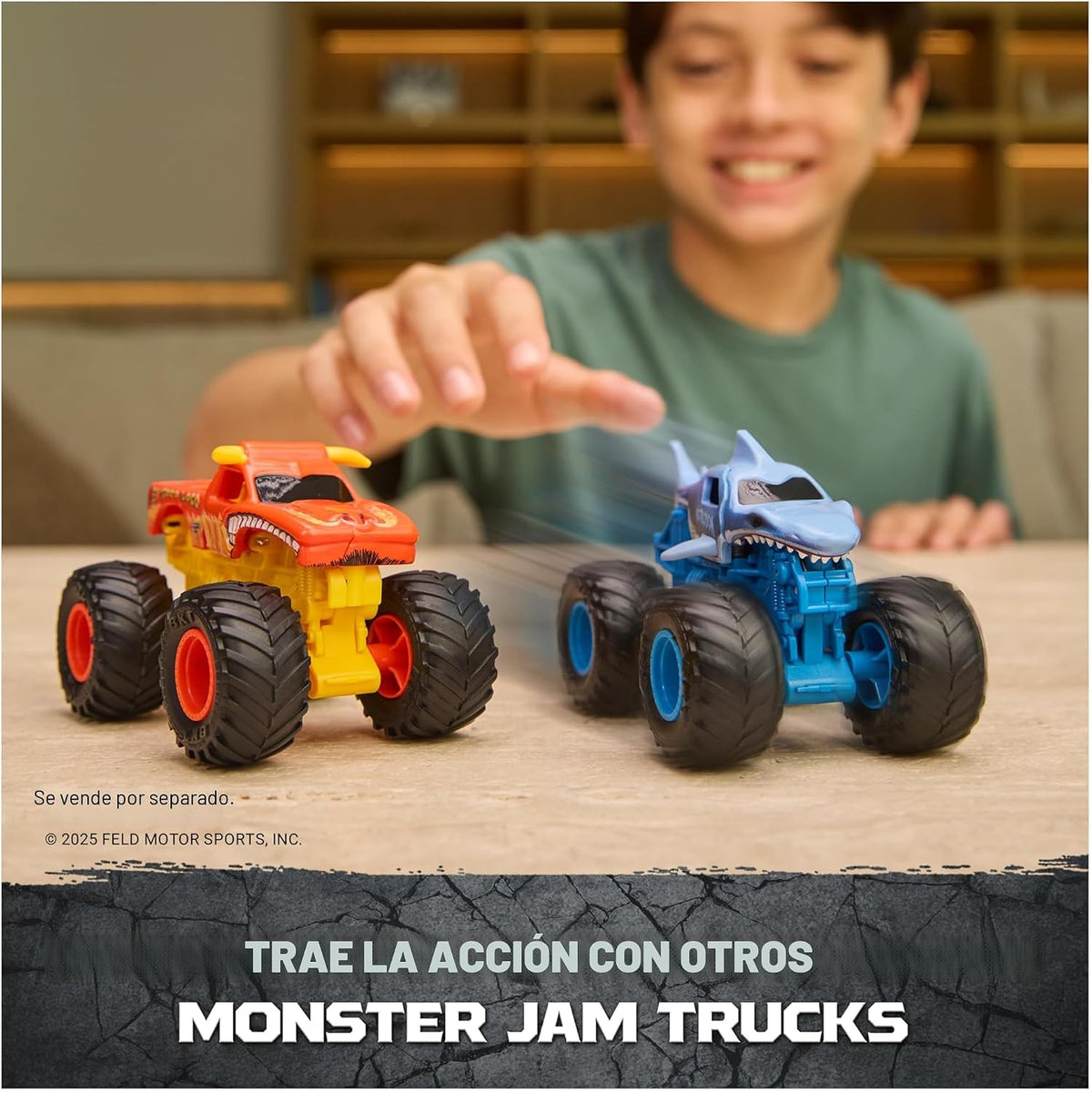 Monster Jam Smash & Bash SmashBot Playset con lanzador, exclusi...