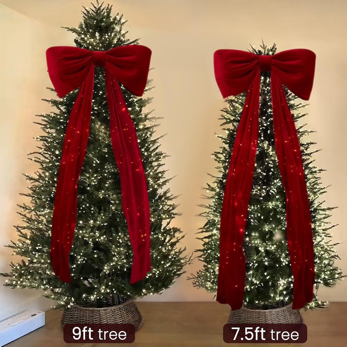 Decoraciones navideñas: lazos gigantes de 6 pies para decoración de...