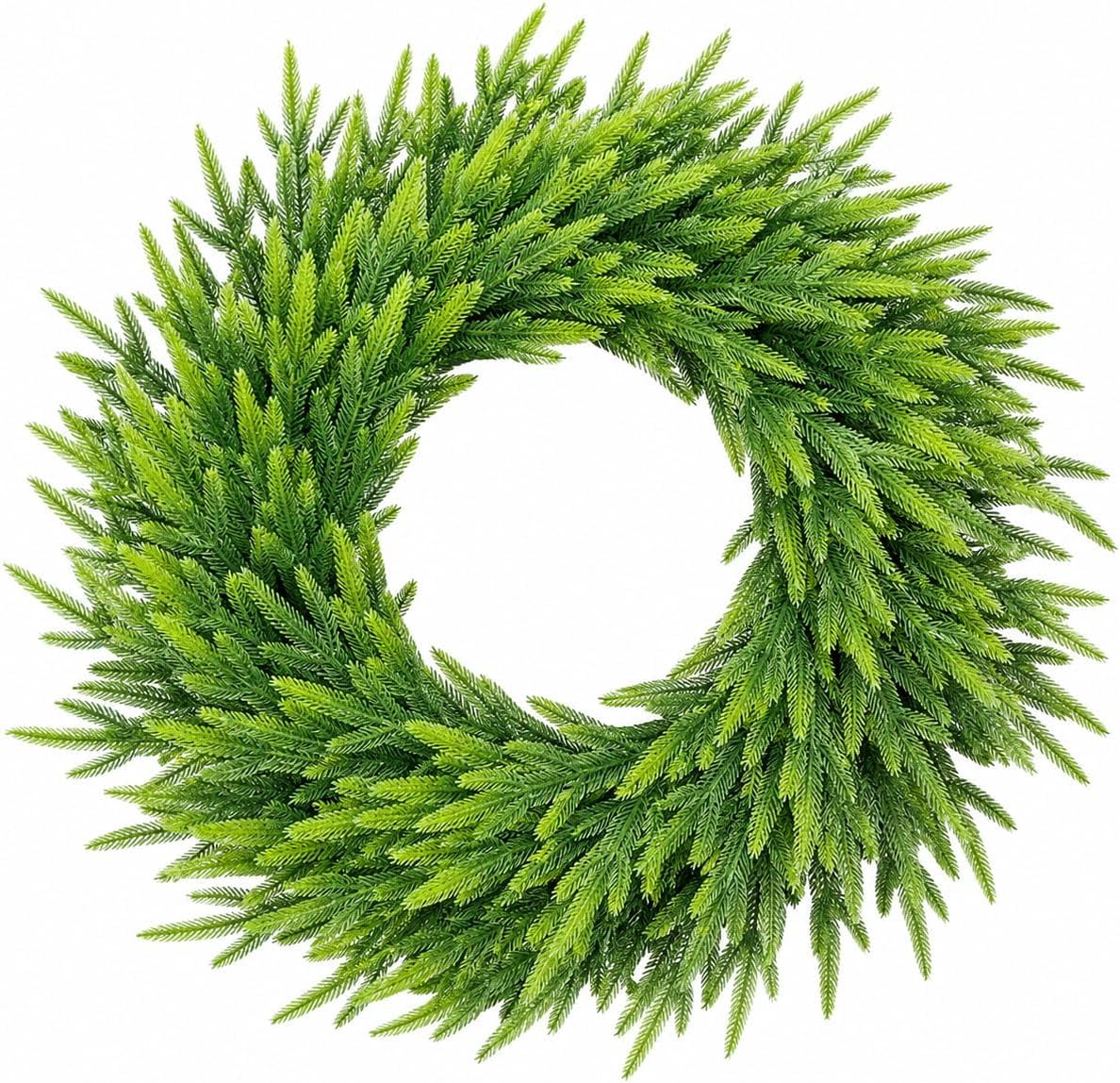 Aptliton Corona de pino de tacto real de 24 pulgadas, decoración na...