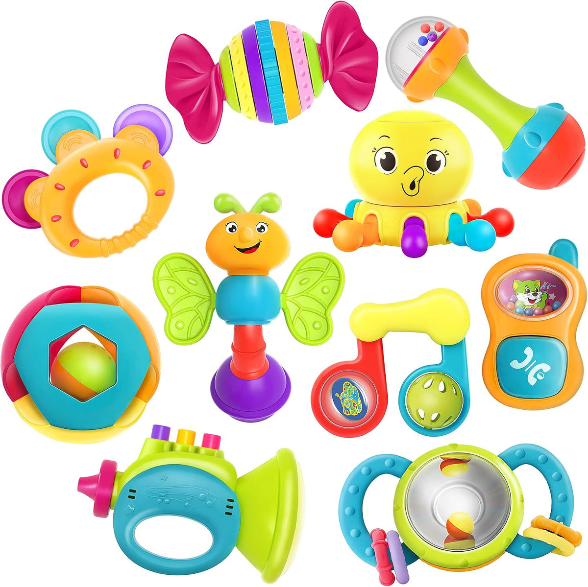 iPlay, iLearn - 10 juguetes de sonajero para bebés de 3 a 6 a 12 me...