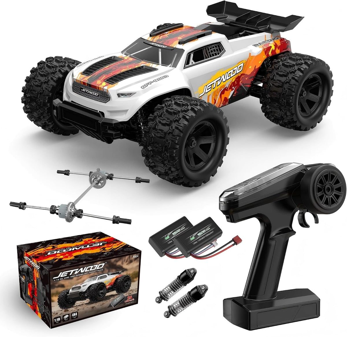 Jetwood 1:18 RC Buggy 36 KPH Fast RC Cars para adultos, 4WD listo p...