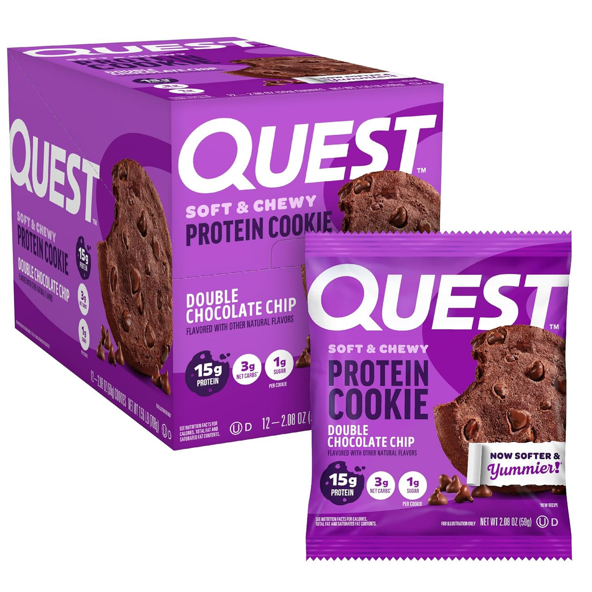 Quest Protein Cookie Mantequilla (doble chispa de chocolate) | 0.04...