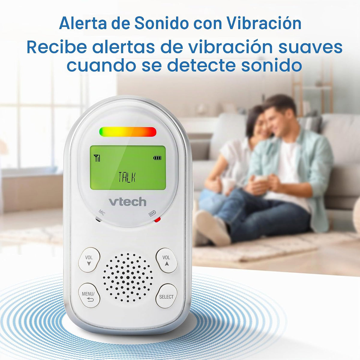 VTech Monitor de audio digital para bebés con 2 unidades para padre...